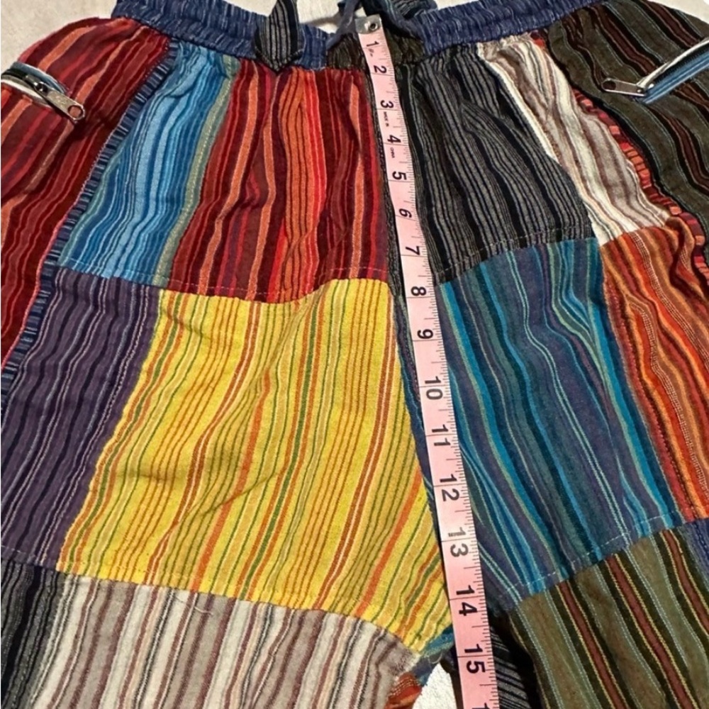 Boho Multicolor Patchwork Pants - image 3